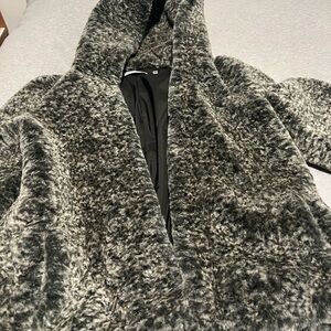 Patrizia Luca Black and Gray Faux Fur Women's Jacket M - great condition